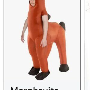 Kids Morphsuit Inflatable Horse Costume, Fan & Battery Power Pack